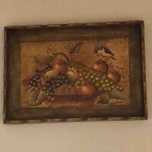 Hand painted wooden tray